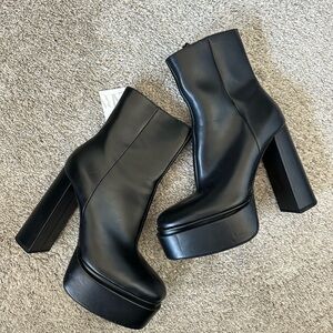 Black Platform Ankle Boots